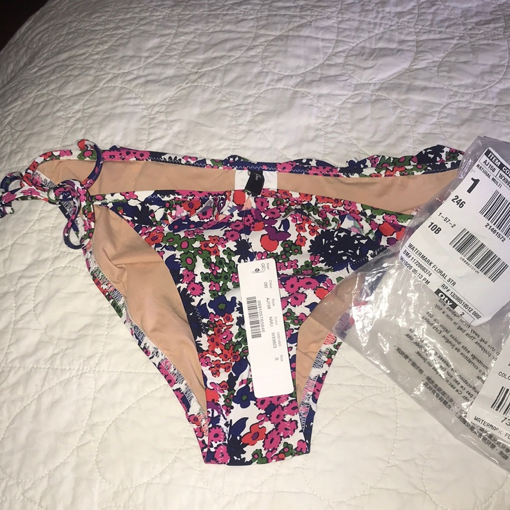J Crew floral string bikini bottoms